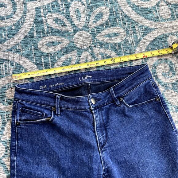 LOFT Curvy Skinny Dark Wash Women's Jeans - Size 29 - Picture 6 of 9